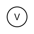 Symbole de la tension ( Un grand V)